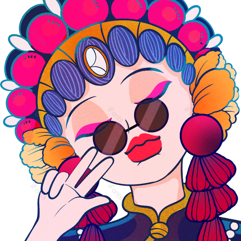 元素图片,潮流元素,人物PNG,京剧免抠素材